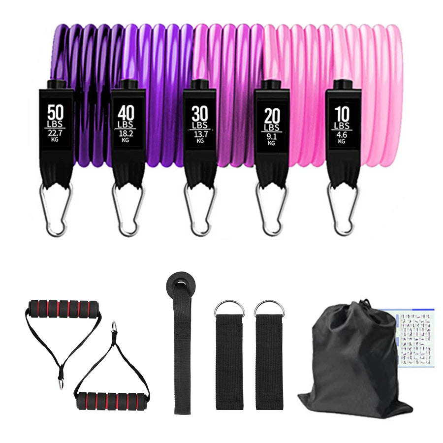 Kit d'élastiques musculation et pilates pour femmes MY FIT ELASTIC